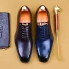 Boots Desai Handgjorda kontorsskor Vintage Design Oxford Men Dress Shoes Formal Business Laceup Full Grain Real Leather Shoes for Men