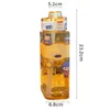 Square Shape Cartoon Bottle Bottle Bezpieczny materiał z słomką Kawaii Prezent na dziecko Dziękczynienia 240409