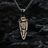 Pendanthalsband Viking Odins Spear Gunnier Titanium Steel Men's Personalized Necklace Rostfri Festival Gift Jewelry