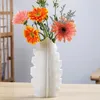 Vaser 1 bit fjäder keramisk vas blad form blomma kruka balkong kontor prydnad vit sovrum vardagsrum skrivbord hem dekoration