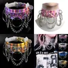 Chokers Gothic Black Spiked Punk Choker Kragen Spikes Nieten Nieten besetzt Chocker Halskette für Frauen Männer Bondage Cosplay Goth Je Dhgarden Dhbbi