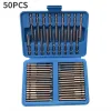 1/4 Screwdriver Bits Long Set Torx Flat Head Hex Driver Bits Security Bit Set CRV Screwdriver Bit For Household Use 36/50PCS