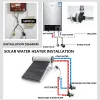 Solar Motor Water Pump IP68 US Plug DC 12V 24V Silent 4 Points gängade vattenvärmare Duschgolvvärmeuppvärmning Pump Brushless