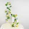 Dekorativa blommor Artificial Rose Ivy Vine Real Touch Silk Flower String Hem Hanging Garland Party Wedding Decor