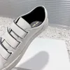 Style britannique 2024 Spring Nouveau véritable cuir épais Sole Sports et planche décontractée Velcro Lefu Little White Shoes White's White