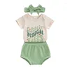 Set di abbigliamento St Patricks Day Baby Girl Boy Outfit può pizzicare questo cortometraggio di pannelli set di vestiti di Shamrock nati