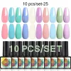 Gel parkson gel polacco set da 8 ml vernice vernice 10pcs/set immergiti dal kit polacco per gel di nail art magnetico longlasting a LED UV