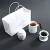 Tazas de cerámica con filtro de tapa a gran capacidad de tazón de té recipientes de oficina regalo