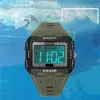 SYNOKE New For Men Sports Electronic Watch Waterproof Night Glow Large Screen Square Student Watch Outdoor Running Camping