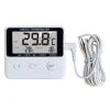 Mini LCD Digital Thermometer With Probe Sensor Indoor Outdoor Temperature Meter Swimming Pool Refrigerator Water Tank With Cable