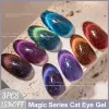 Polnischer Museluoge 8Color/Set Magic Series Cat Eye Ey Gel Polnische Gelnägel Politur 15 ml halb dauerhaft einweichen GEL Magnetisch Nagellack