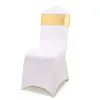 Chair Covers 5 Pack Metallic Blush Spandex Sashes With Attached Round Diamond Buckles