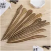 Clips de cheveux Barrettes vintage de qualité supérieure pick de santalon en bois naturel arabe-feu ethnique en épingle à cheveux chinois dhle0