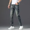 Designer di jeans maschile Lowewe ricamato a primavera e autunno nuovo prodotto slim fit elastico elastico versatile piccolo pantaloni a gamba dritta quattro stagioni 4loi rggg