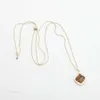 2024 Designer Kendrascott Jewelry Jewelry KS Series Kacey Geometric Pendant Tiger Eye Stone Abalone Shell Necklace Clavicle Chain Commuter Necklace