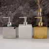 Sıvı Sabun Dispenser 1 PC Kare Düz Renk Seramik Losyon Şişesi Banyo Aksesuarları Şampuan Bileklik El