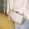 Schoudertassen acryl transparante vrouwen koppeling tas ketting messenger avond handtas bolsa feminina