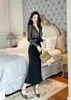 Casual Dresses Ankle-length Long Hook Flower Hollow Elegant And Pretty Women's Autumn Winter For Women 2024