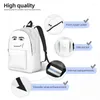 Aufbewahrungstaschen lustig der Mann Gesicht Cartoon für Teenager School Bookbag Daypack Grundschule High College Wanderung