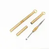 Forks Ear Lepel Tootpick Combinatie uit één stuk Brass Titanium Alloy Pick Tool Portable Outdoor Fruit Picks