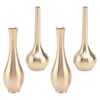 Vases 4pcs Vase en métal petit fleur cuivre bourgeon vintage arrangement minimaliste bouteille de mariage gold