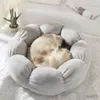 Kattbäddar möbler super mjuk katt säng tvättbar blomma kudde självvärmande sovkudde matta för katt fyra säsong universell husdjur säng maskotas