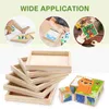 6 Pcs Six-sided Painting Mini Canvases Natural Wood Pallet Bamboo Wooden Trays Unfinished