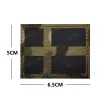 Dänemark Flag IR Infrarot Reflektierende gestickte Patches Taktische militärische Nationalflagge Emblem applizierte PVC -Gummi -Schädelabzeichen