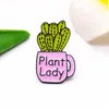 Kaktus krukväxt växt kvinnor växt lady brosch stift märke emblem kvinnans väska smycken