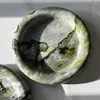 Декоративные фигурки D20x3 Роскошный камень холодный нефритовый мрамор, подающий лоток, круглые ювелирные украшения