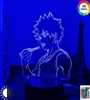 Gece Işıkları 3D LED LAMP BAKUGO Oda Dekorum için Kahraman Academia Doğum Günü Hediyesi Manga Gadget Katsuki Işık Anime1281114