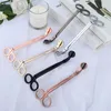 2024 Candle Wick Trimmer roestvrijstalen kaarsenschaarschaar trim lick cutter snuffer round head 18 cm zwart rose goud zilver rood brons 1.