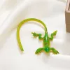 Exagerado Green Gecko Frog Animal Brincos femininos sem orifício sem orifício Novo jóias de garotas de grãos de ossos engraçados da orelha