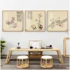 Postatori di tela in tela di inchiostro d'arte cinese Flower Bird Butterfly Home Wall Art Stampe Immagini dipinti per soggiorno camera da letto decorazioni per il soggiorno