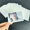 50st 61*91mm fotokort ärmhylsa hjärtformad laser topplastningskort ärmar kortfilm Foto Protector Trading Cards Shield Cover