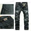 Jeans masculin créateur de mode nouvellement jeans rétro grn bleu slim fit jeans déchiré pantalon masculin vintage pantalon denim de coton décontracté hombre t240409