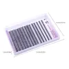 280 pcs Different sizes stable Segmented D curl 30 P DIY Eyelashes 2 in 1 Double head Glue Lash extention kits