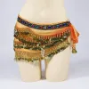 Femmes Tribal Belly Dance Coin Belt With Colorful Rhinestones Bellydance Hip Scarf Costume Accessoires