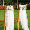 Decorative Flowers Wedding Chair Flower Decoration Artificial Arrangement For Back Church Bench Country Aisle Decor