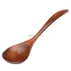 Spoons 18Cm Wooden Long Handle Rice Soup Cooking Spoon Large Ladder Kitchen Accessories Pot Tableware Drop Delivery Dh2Ti