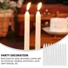 Candle Holders 10 Pcs Bulk Candlestick Wax Conical White Paraffin Decorations Pillar Unscented