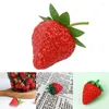 Décoration de fête 10pcs Fruit artificiel Faux Strawberry Plastic Simulation Ornement Craft Prochs Accesstes Christmas Home Decor