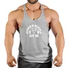 Chegadas tanques de tanque de tanques de tanques de tanques de ginástica camisa sem mangas de ginástica Men fitness gest singlet sportswear workout tanktop 240321