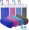 Handtuch 40x12in Mikrofaser Instantkühltücher 4 Pack für Hals Super absorbierende Kaltcamping -Wanderungs -Fitness -Fitness -Fitness Yoga