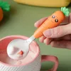 Set di stoviglie Creative Cartoon Carrot Table stoviglie Set in acciaio inossidabile Fruit Supplement Fork Scoon Handle