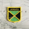 Jamaica National Flag Stickerei Patches Abzeichenschild und quadratische Form Pin Ein Set auf der Stoff Armband Rucksack Dekoration