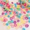 100pcs Kinder elastische Haarbänder Mädchen Gum Scrunchie Gummi -Band für Kinder weiche Haarbindungen Stirnband Baby Haarzubehör