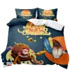 Christmas Duvet Cover Set Holiday Twin Bedding Set with Santa Print for Kids Teens Double Queen King Size Polyester Qulit Cover