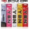 Cadeias de bicicleta YBN MTB Mountain Road Chains 11 Speed Chain Bicycle Chain 116 Links Silver S11s S12s para M7000 XT