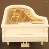 Decorative Figurines Piano Model Engraved Musical Box Lightweight Mechanical Music Party Props Household Mini Ornaments For Souvenirs